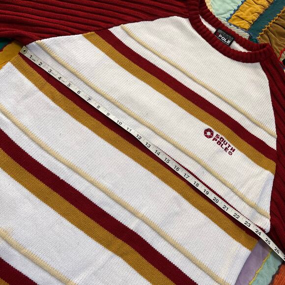 Y2K Southpole Red/Tan/White Sweater XL - Picture 5 of 6